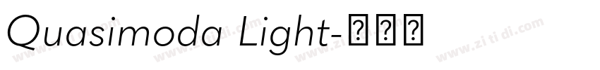 Quasimoda Light字体转换